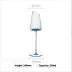 Klein Blue Crystal Glass Goblet Red Grape Wine Glass