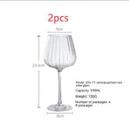 Nordic Vertical Striped Wine Glass High Leg