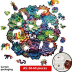 Succulent Plant Hidden Shapes Puzzle