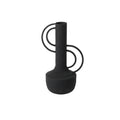 Minimalist Iron Amphora Vase - Modern Frosted Feel