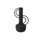 Minimalist Iron Amphora Vase - Modern Frosted Feel