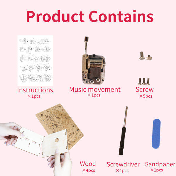MUSIC PARK 3d Wooden Puzzle Carousel Music Box Handmade Assembly Model Kit Holidays Birthdays Christmas Gifts