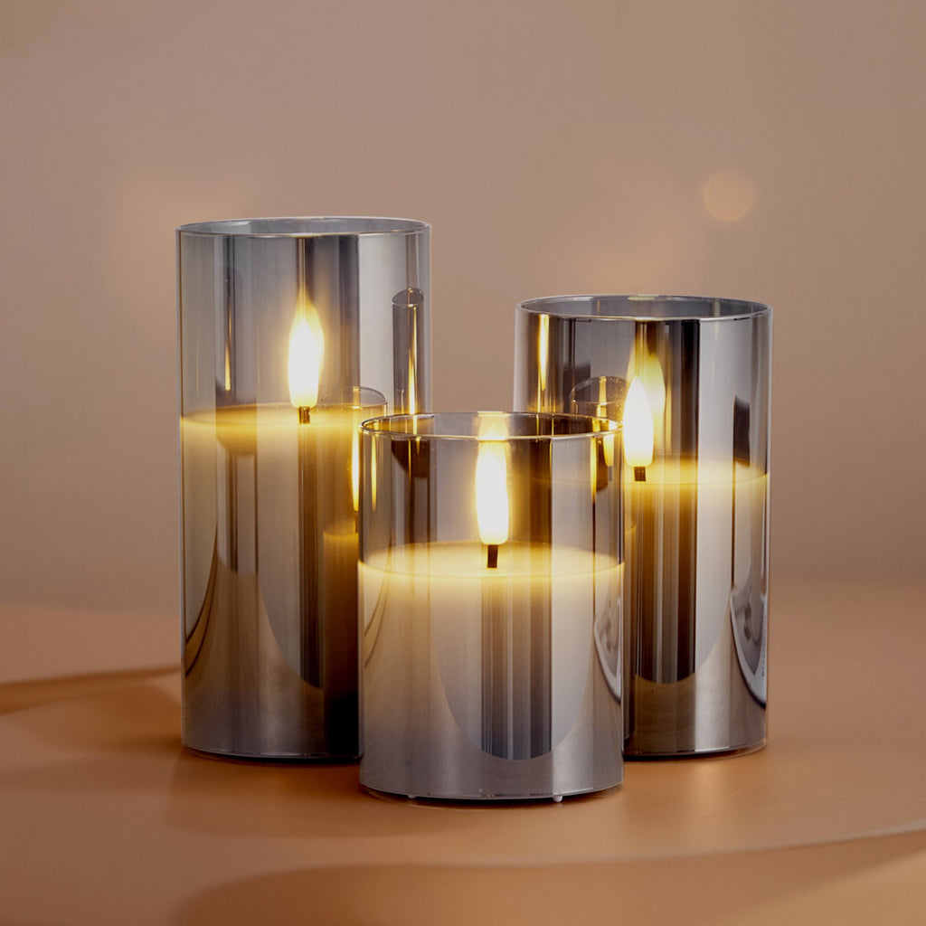 Flameless LED Candles 3-Pack - Battery Operated with Remote