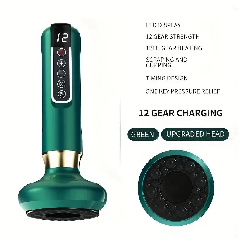 Electric Vacuum Cupping Massager - 12 Level Gua Sha