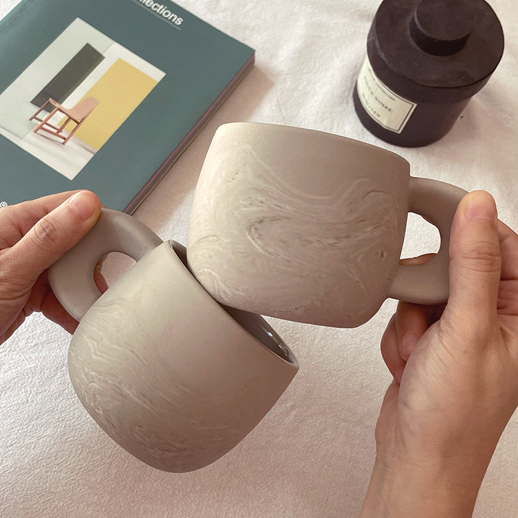 Matte Frosted Texture Mug - Large Capacity Microwaveable