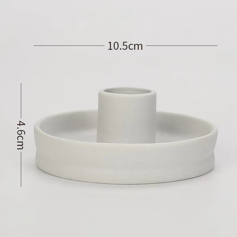 Ceramic Candle Pedestal - Jewelry Storage Tray