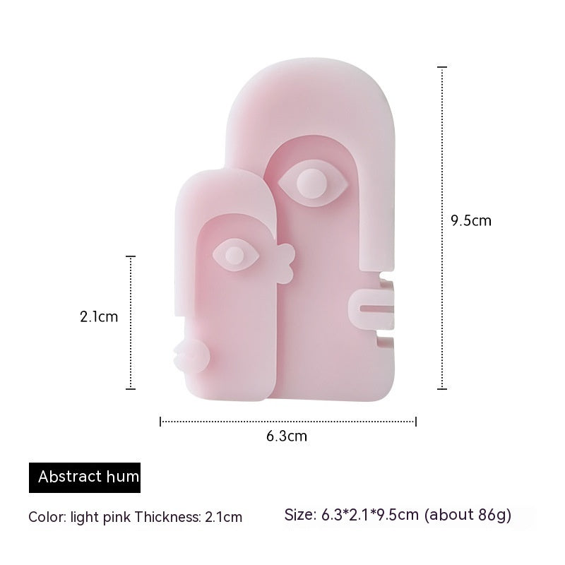 Abstract Face Aromatherapy Candle - Artistic Decor