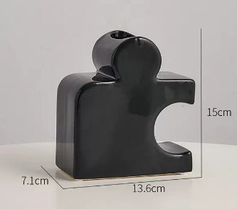 Ceramic Jigsaw Vase - Puzzle Flower Arranger