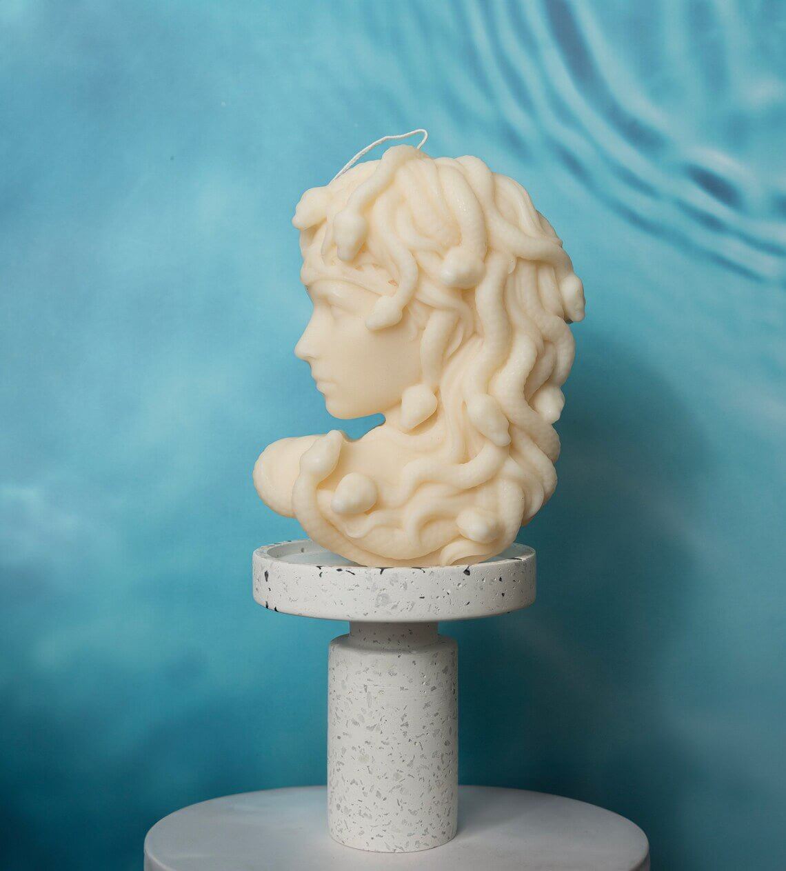 Large Medusa Candle | Sculptural Greek Mythology Art