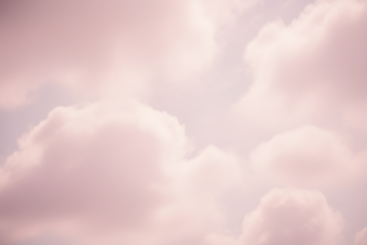 slightly blurred soft pink clouds